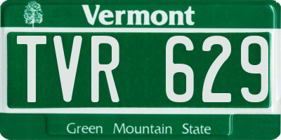 VT license plate TVR629