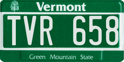 VT license plate TVR658