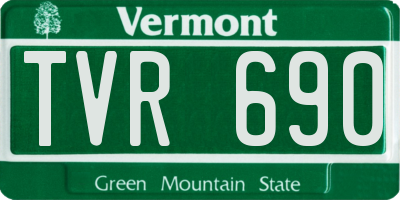 VT license plate TVR690