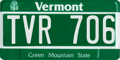 VT license plate TVR706