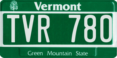 VT license plate TVR780