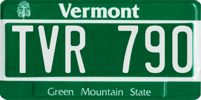 VT license plate TVR790