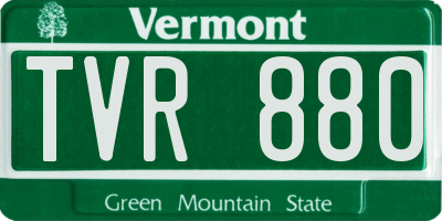 VT license plate TVR880
