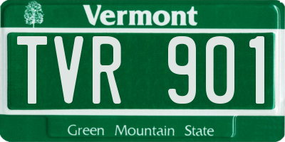 VT license plate TVR901