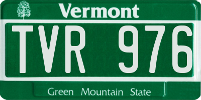 VT license plate TVR976