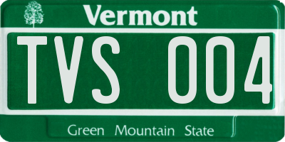 VT license plate TVS004