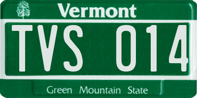 VT license plate TVS014