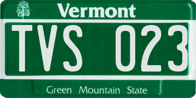 VT license plate TVS023