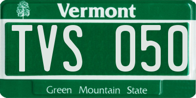 VT license plate TVS050
