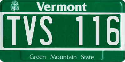 VT license plate TVS116