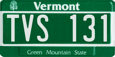VT license plate TVS131