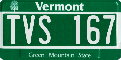 VT license plate TVS167