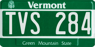 VT license plate TVS284