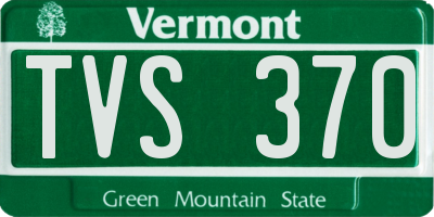 VT license plate TVS370