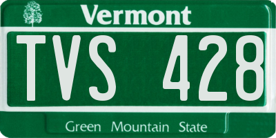 VT license plate TVS428
