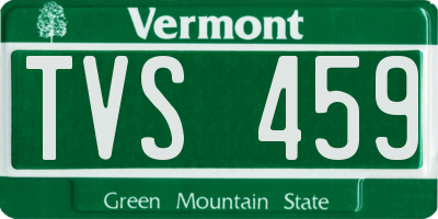 VT license plate TVS459