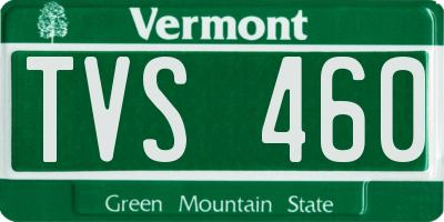 VT license plate TVS460
