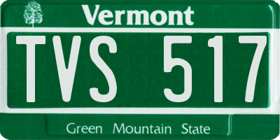 VT license plate TVS517