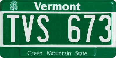 VT license plate TVS673