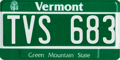 VT license plate TVS683