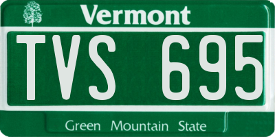 VT license plate TVS695