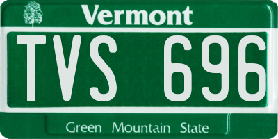 VT license plate TVS696