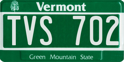 VT license plate TVS702