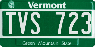 VT license plate TVS723
