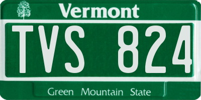 VT license plate TVS824