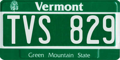 VT license plate TVS829