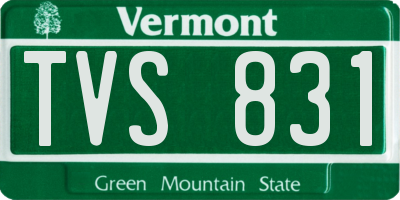 VT license plate TVS831