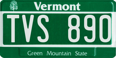 VT license plate TVS890