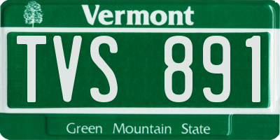 VT license plate TVS891