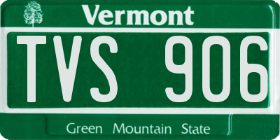 VT license plate TVS906