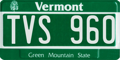 VT license plate TVS960
