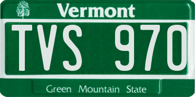 VT license plate TVS970