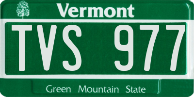 VT license plate TVS977