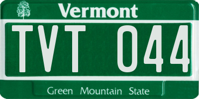 VT license plate TVT044