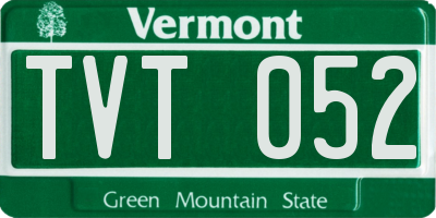 VT license plate TVT052