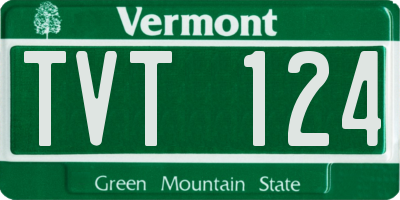 VT license plate TVT124