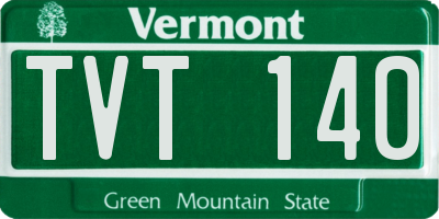 VT license plate TVT140