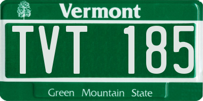 VT license plate TVT185