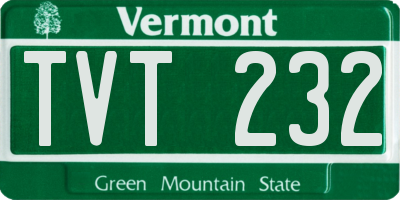 VT license plate TVT232