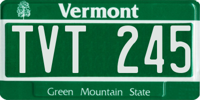 VT license plate TVT245