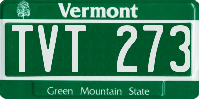 VT license plate TVT273