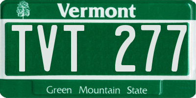 VT license plate TVT277