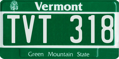 VT license plate TVT318
