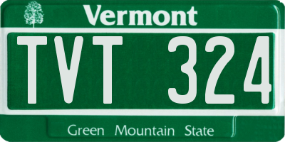 VT license plate TVT324
