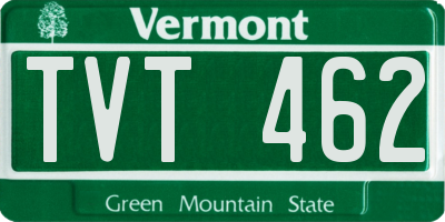 VT license plate TVT462