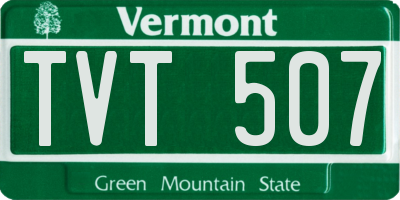 VT license plate TVT507
